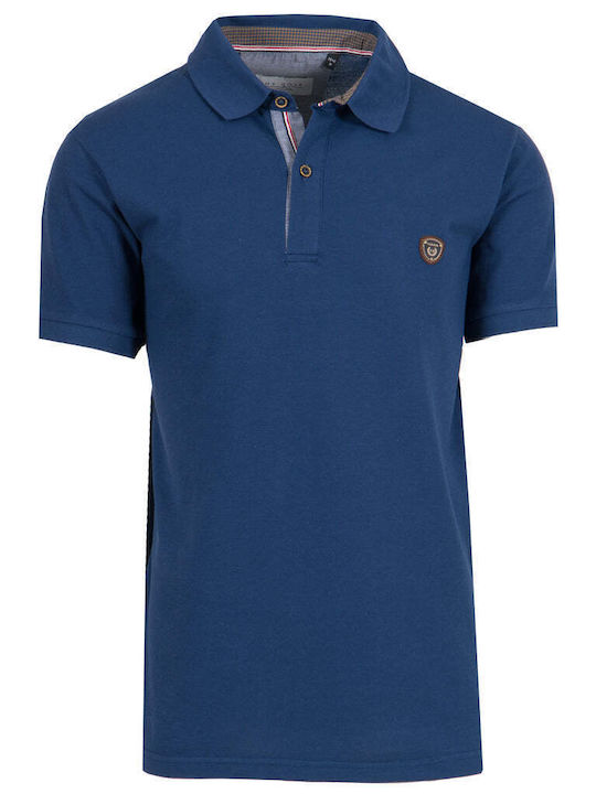 Herren Polohemd Bequeme Linie Rüsche Blk846