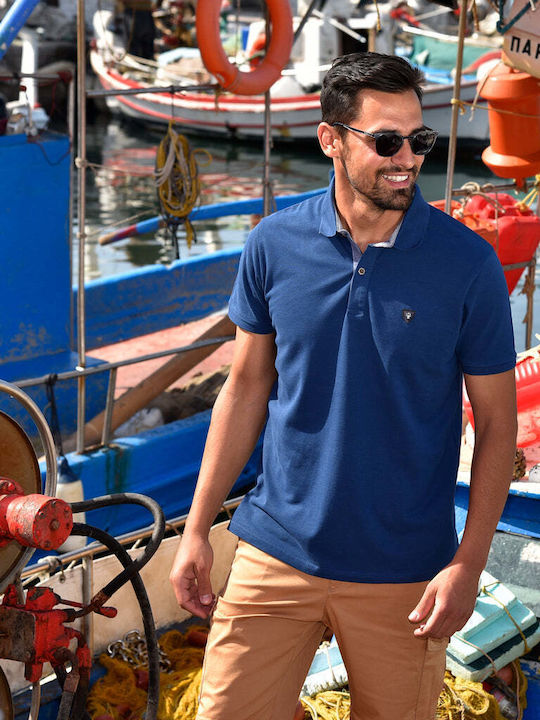 Bărbați Polo Camasa de tricou linie confortabilă Ruffle Blk846 Bărbați Polo Camasa de tricou linie confortabilă Ruffle Blk846