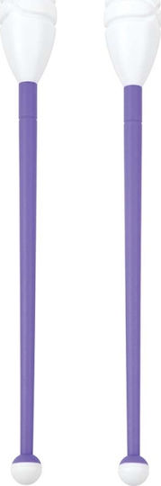 AMILA Rhythmic Gymnastics Clubs Soft Clubs 45cm Purple/White 45cm Purple