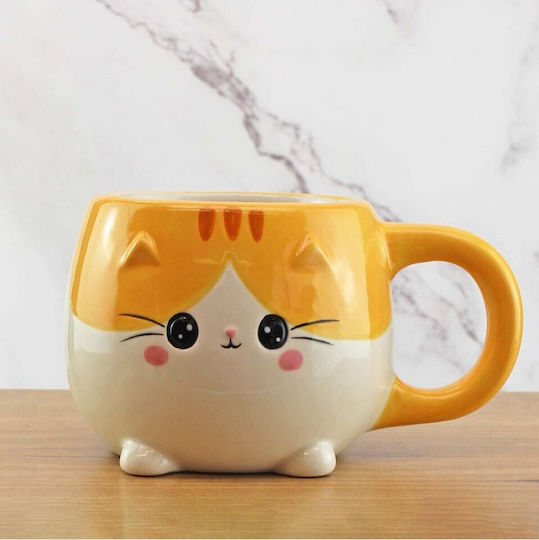 Winkee Керамична Жълта Чаша 350ml