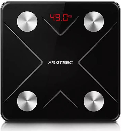 Smart Badezimmerwaage 180kg mit Körperfettmessung Bluetooth Schwarze 17089V