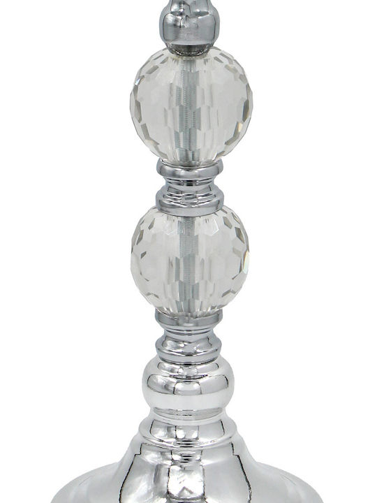 Keskor Candle Holder Metal in Silver Color 22x22x50cm 1pcs