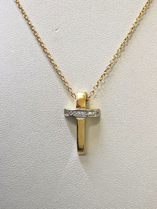 Aris Dentopoulos Jewellery Ασημένιος Σταυρός Επιχρυσωμένος
