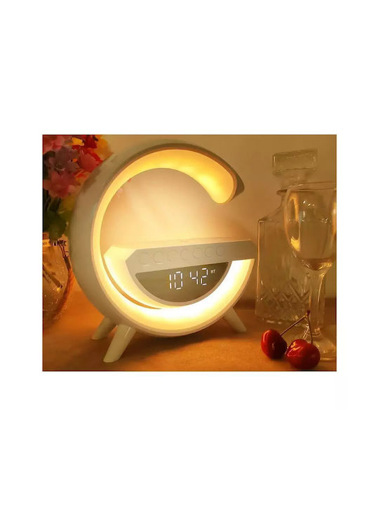 Ceas De Masă Digital Led Cu Ceas Deșteptător Radio Și Încărcare Wireless Multicolor 27276V