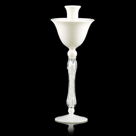 Διακοσμητικό Βάζο Murano Γυαλί Λευκό 12xh.47cm 5591 Arte Di Murano