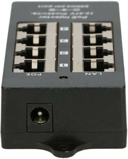 4-Ports 10/100 PoE-Adapter Cat5e Schwarz