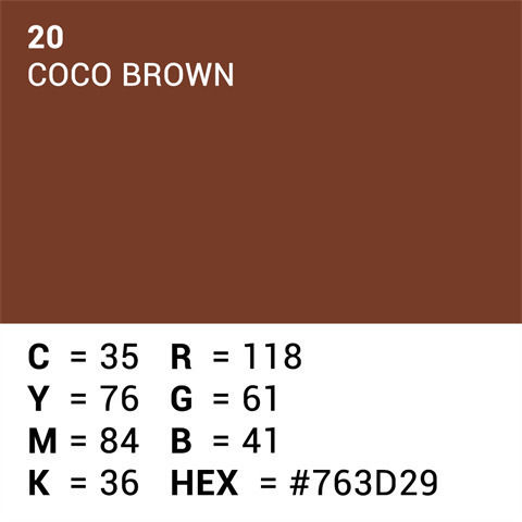 Hârtie Fundal Fotografic Superior 20 Maro Coco 2.72 X 11m