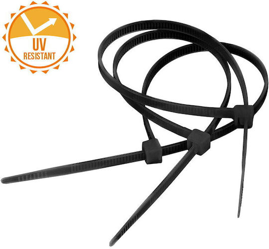 Δεματικά Καλωδίων Πλαστικά 200mmx2.5mm σε Μαύρο χρώμα (100τμχ) (59120C)
