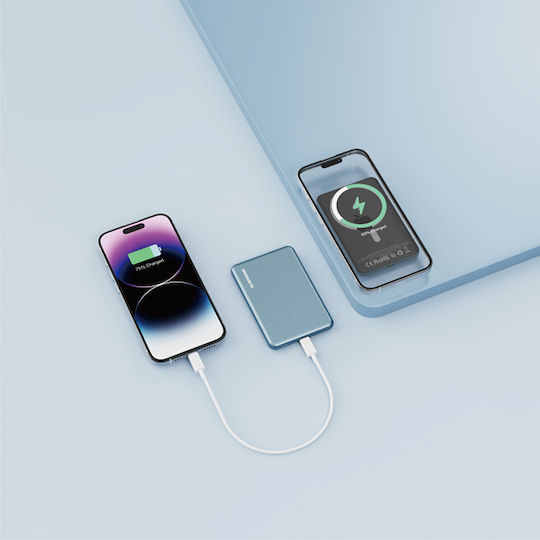 Riversong MagNano 05 Power Bank 5000mAh 15W cu Port USB-C Space Grey