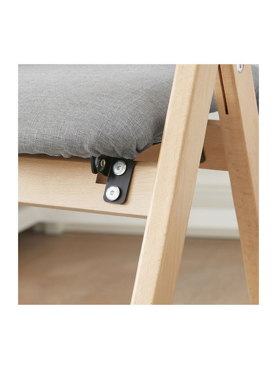 Foldable Kitchen Wooden Chair Grey