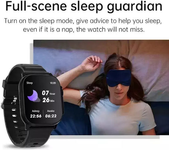 T900 Ultra Smartwatch mit Pulsmesser (Schwarz)
