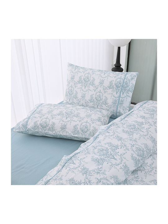 Liolios Home Sheet Sets Queen 245x270cm. Aqua 4pcs