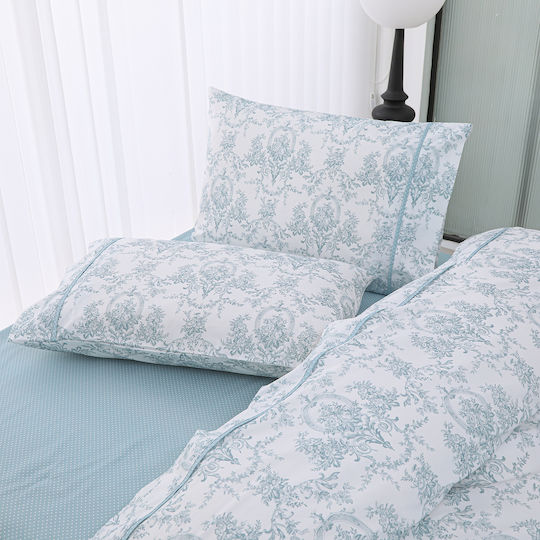 Liolios Home Σετ Υπέρδιπλο 4τμχ 245x270εκ. Aqua Liolios Home Σετ Υπέρδιπλο 4τμχ 245x270εκ. Aqua