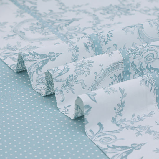 Liolios Home Sheet Sets Queen 245x270cm. Aqua 4pcs