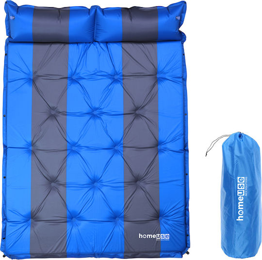 Home Use Self-Inflating Double Camping Sleeping Mat 192x132cm Thickness 3cm in Blue color