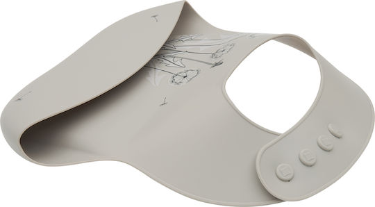 Kikka Boo Waterproof Bib Silicone with Button & Pocket Sand for 6 m+