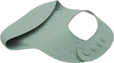 Kikka Boo Waterproof Bib Silicone with Button & Pocket Sage for 6 m+