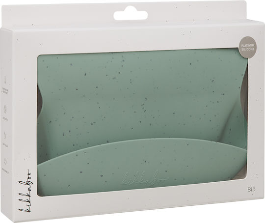 Kikka Boo Waterproof Bib Silicone with Button & Pocket Sage for 6 m+