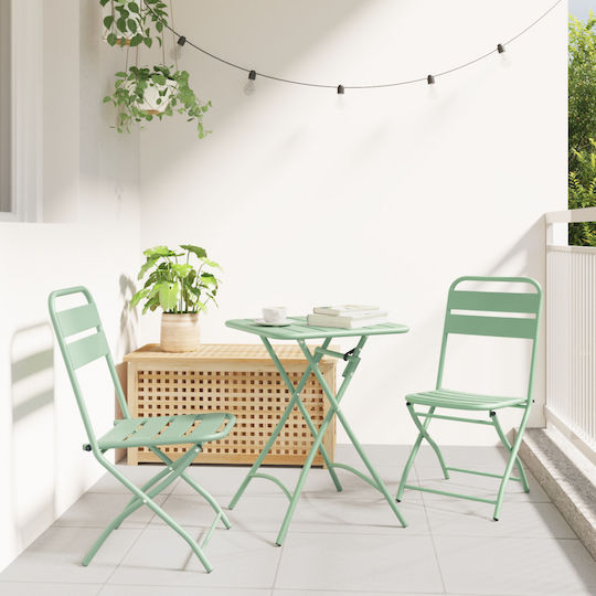 Lightweight Mint Outdoor Chair Set of 2 42x52x82cm