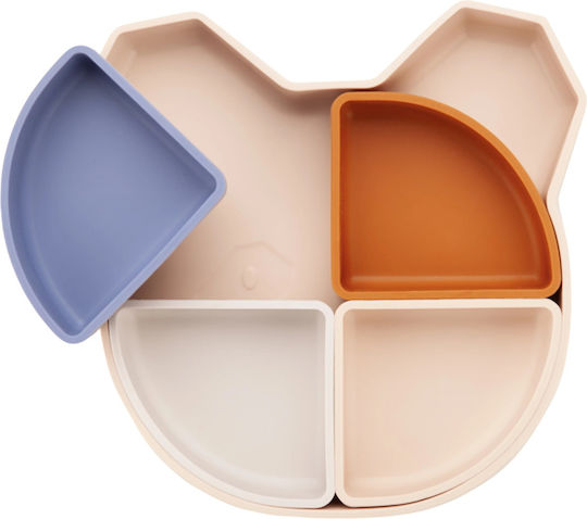 Kidnort Kinderteller aus Silikon Beige