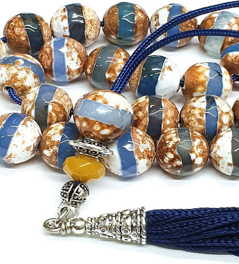 Roloi Komboloi Agate Worry Beads Multicolour 30cm