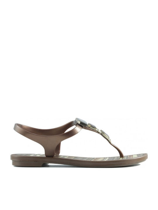 Flache Sandalen für Damen Anatomisch in Braun Farbe