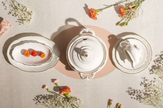Emfasi Gold Porcelain Dinnerware Set 20pcs