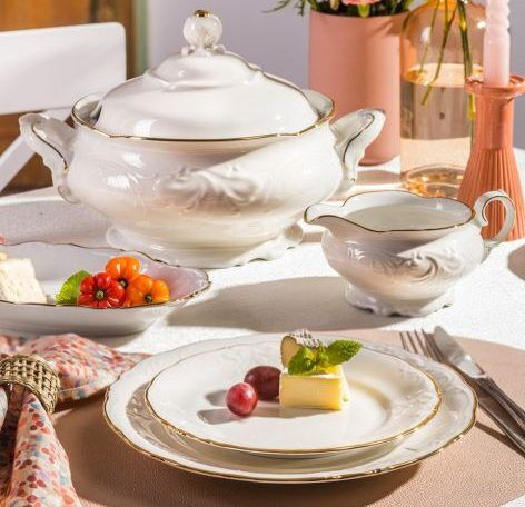 Emfasi Gold Porcelain Dinnerware Set 20pcs