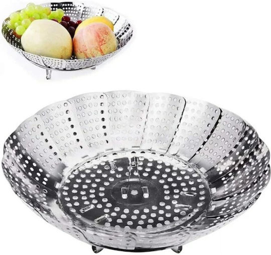 Steamer Basket Foldable Stainless Steel 16cm 9kzn11
