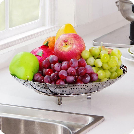 Steamer Basket Foldable Stainless Steel 16cm 9kzn11