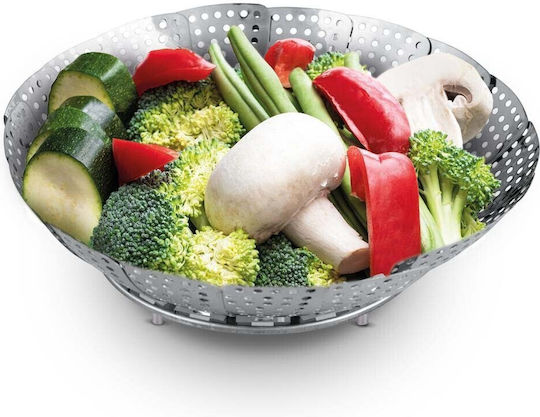 Steamer Basket Foldable Stainless Steel 16cm 9kzn11