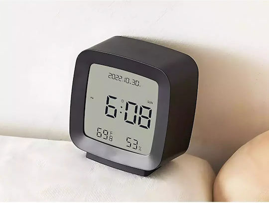 Digitaler Wecker LCD-Bildschirm Temperatur Luftfeuchtigkeit Schlummerfunktion 8x4x8,5 cm Aria Trade