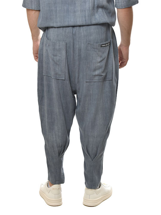 Παντελόνι σε Relaxed Εφαρμογή Black, Denim-blue