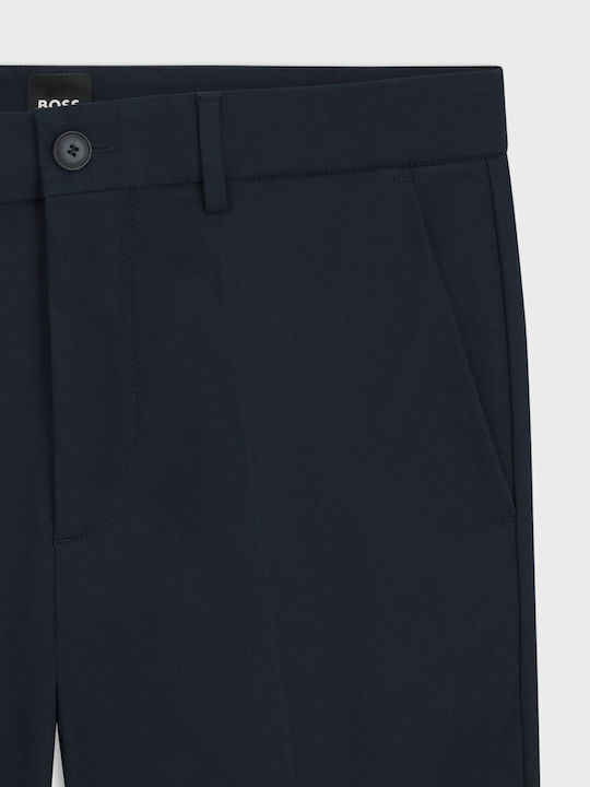Trousers Chino Elastic in Slim Fit Dark Blue