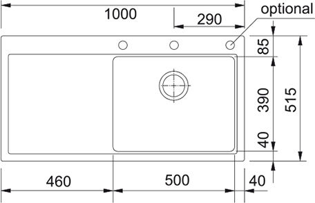 Franke Mythos Mtg 611-100 Ένθετος 100x51.5cm Franke Mythos Mtg 611-100 Ένθετος 100x51.5cm