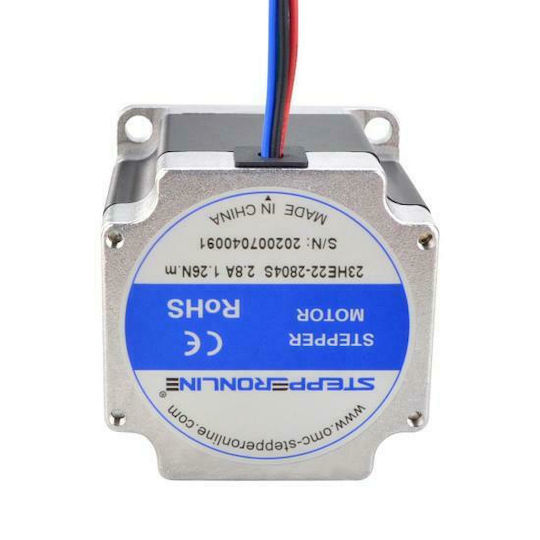 Nema 23 Stepper Motor Bipolar 1.8deg 1.26 Nm 178.04oz.in 2.8A 57x57x56mm 4 Wires Stepper Motor Nema 23
