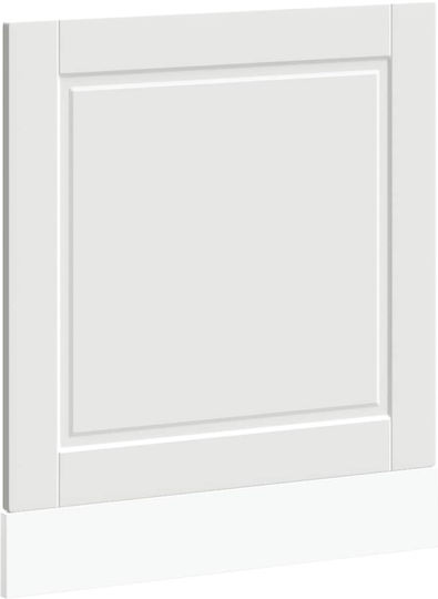 Vidaxl Dishwasher Panel Porto White 60x1.5x67 cm Engineered Wood