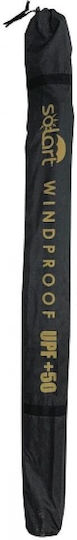 Solart Beach Umbrella Diameter 2m with UV Protection and Air Duct Beige