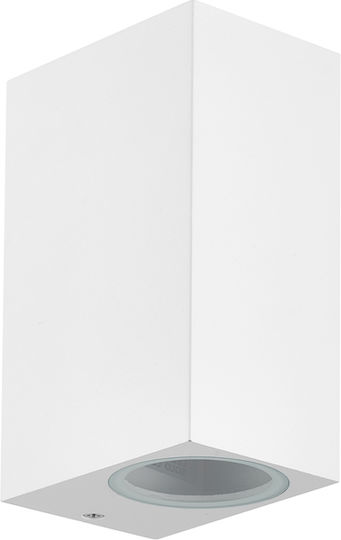 Polux Aplica de exterior montată pe perete GU10 IP44 Dublu Fascicul 9.2x6.7x15εκ.