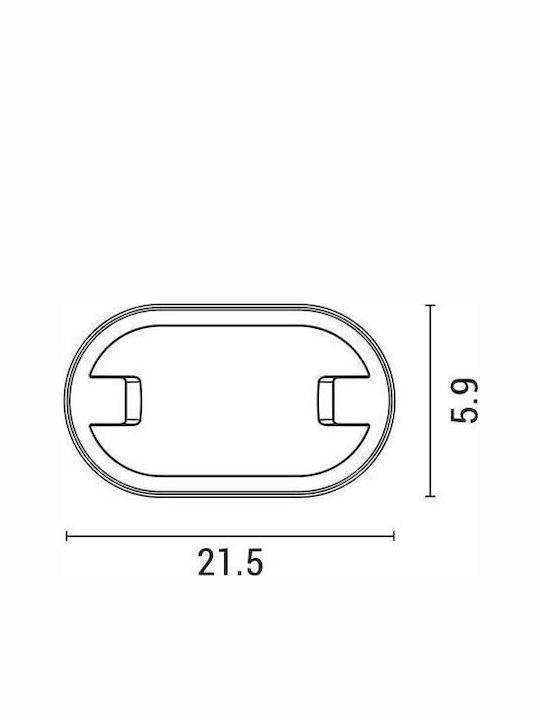 Eurolamp Επιτοίχια Εξωτερική Πλαφονιέρα LED IP65 15W με Φυσικό Λευκό Φως 21.5x12.5x5.9εκ.