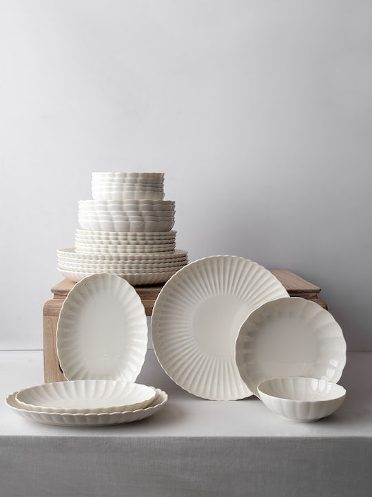 Kutahya Porselen White Porcelain Dinnerware Set 20pcs