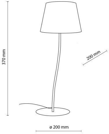 TK Lighting Настолна лампа за Цокъл E27 с Оранжев Абажур и Основа