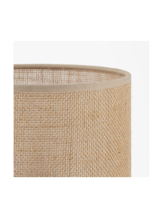 TK Lighting Table Lamp for Socket E27 with Beige Shade and Black Base