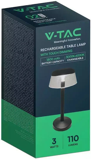 V-TAC Tischlampe LED mit Schwarz Schirm und Basis
