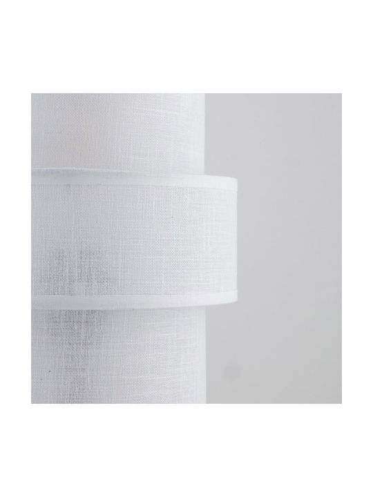 TK Lighting Calisto Table Lamp for Socket E27 with White Shade and Black Base