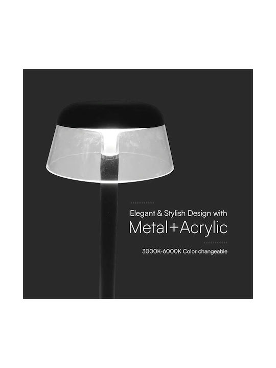 V-TAC Πορτατίφ LED με Μαύρο Καπέλο και Βάση