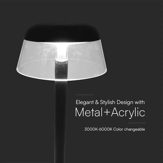 V-TAC Tischlampe LED mit Schwarz Schirm und Basis
