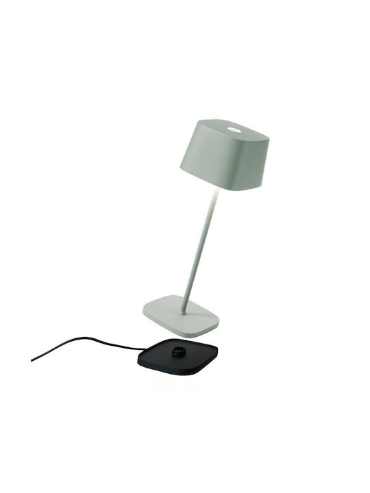 Zafferano Table Lamp LED with Green Shade and Base