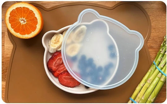 Kidnort Baby Food Plate made of Silicone Brown