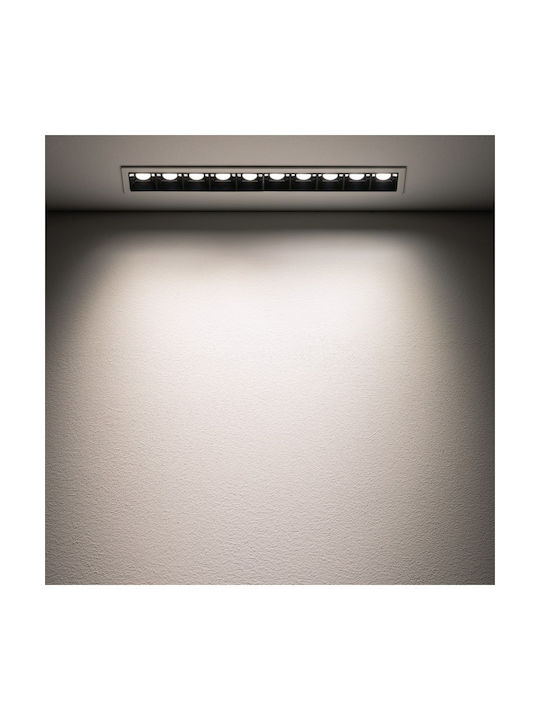 Nowodvorski Rechteckig Einbau Spot mit integriertem LED und Natürliches Weißes Licht Schwarz 27.3x3.7cm. 1Stück